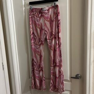Urban Outfitters Pink and White Swirl Pants